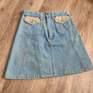 Vintage limited denim mini skirt.